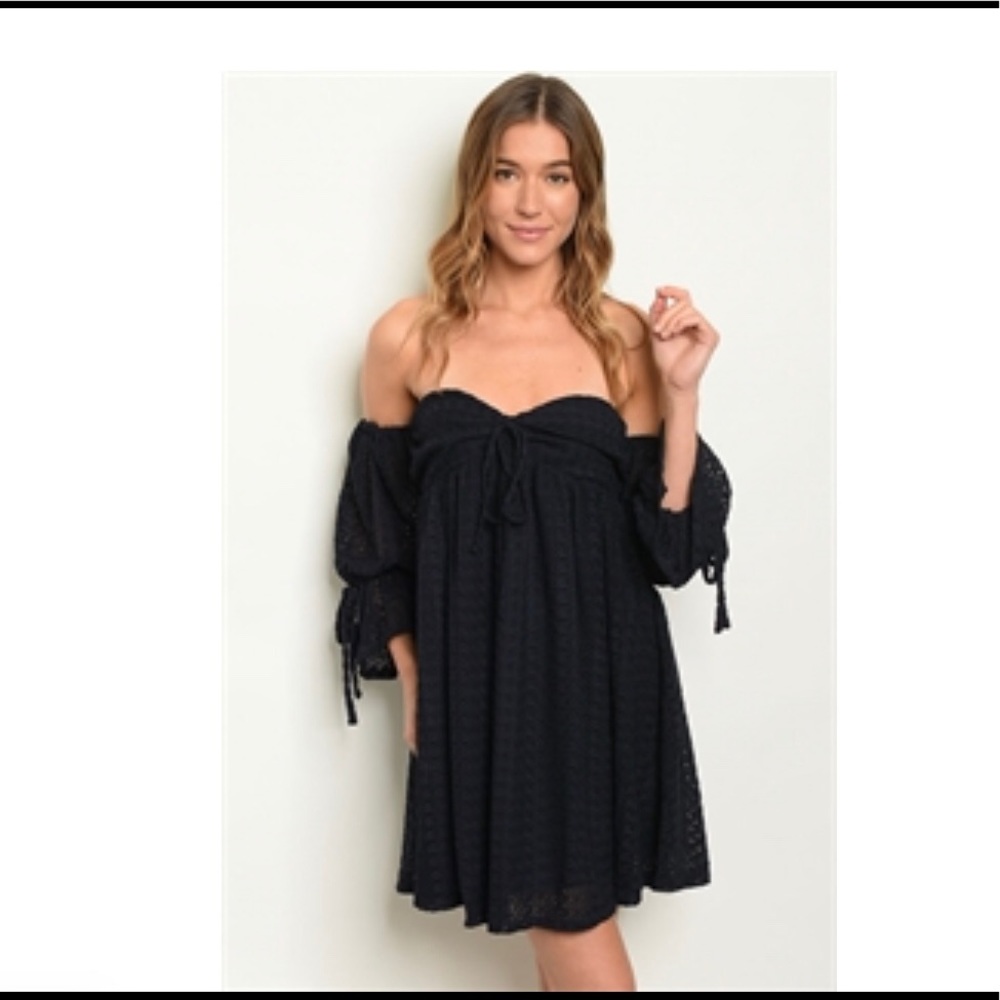 Sleeveless sexy navy dress - Picture 1 of 2